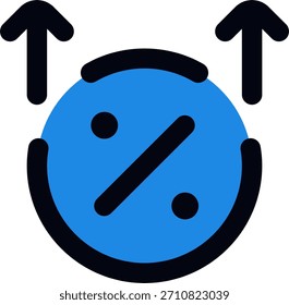 Diseño de Vectores de aumento de ganancias en estilo moderno, concepto de crecimiento comercial y mejora financiera, ilustración de éxito de ingresos. Icono de línea llena