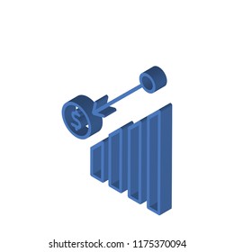 Profit isometric left top view 3D icon