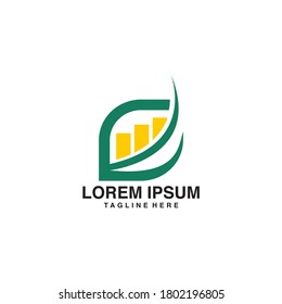 Profit With Leaf Logo Vector Illustration Icon