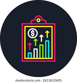 Profit Line Multi Colour Circle