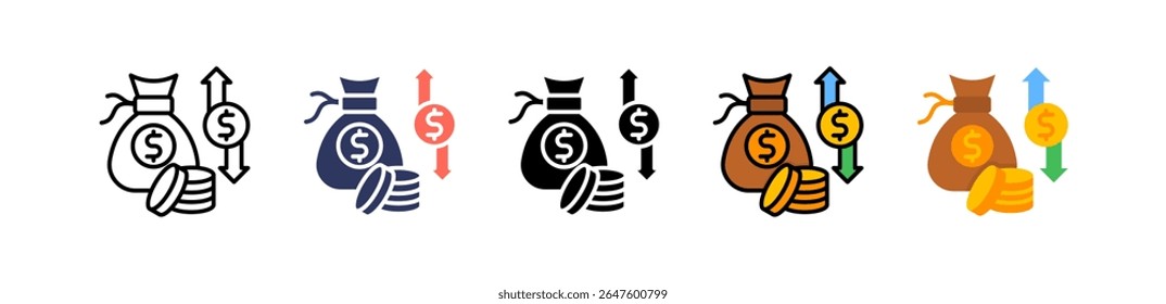 Profit And Loss Icon Multiple Vector Illustration