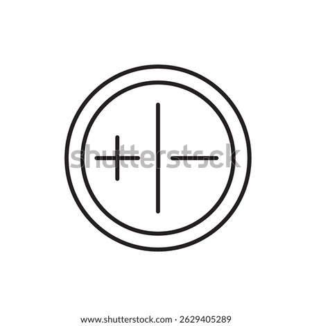 Profit and loss line icon vector, with editable stroke, ideal for business finance apps, investment summaries, and revenue tracking dashboards