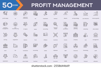 Profit Management set of icons for Element design