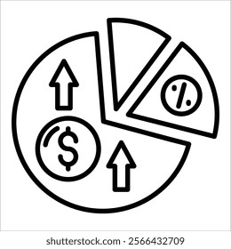 Profit Margin Icon Element For Design