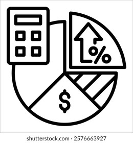 Profit Margin Icon Element For Design