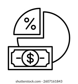 Profit Margin Icon Element for Design