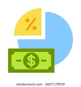 Profit Margin Icon Element for Design