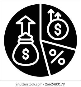 Profit Margin Icon Element For Design