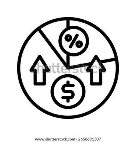 Profit Margin icon line vector illustration