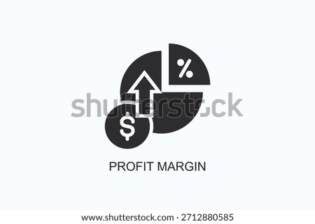 Profit Margin Icon Or Logo Isolated Vector Illustration
