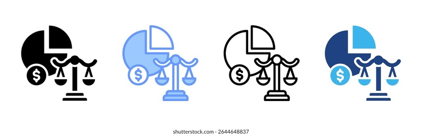 Profit Margin icon sheet multiple style collection