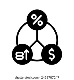 Profit Margin  icon in vector. Logotype
