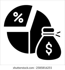 Profit Margin Increase Icon Element For Design