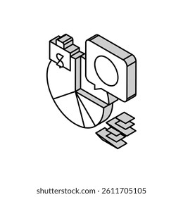 profit margin isometric icon vector. profit margin sign. isolated symbol illustration