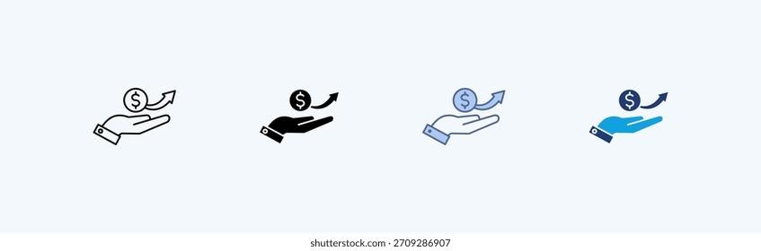 Vector de ilustración de icono múltiple de margen de beneficio