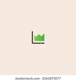 Profit market graph icon flat vector design.