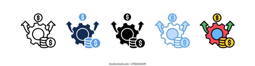 Profit Maximization Icon Multiple Style