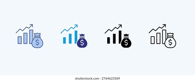 Profit Maximization Multiple Icon Illustration Vector