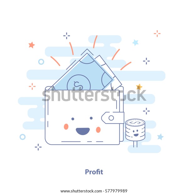 利益 または 収益 アイコンコンセプト お得な財布 ウェブサイトエレメント モバイルウェブサイト アプリ向けの魅力的な高品質ベクターイラスト のベクター画像素材 ロイヤリティフリー