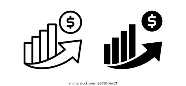 Profit multiple icon style vector illustration