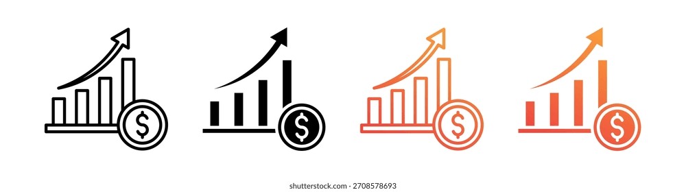 Profit Multiple Style Icon Set Collection
