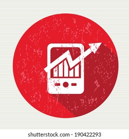 Profit on mobile symbol,vector