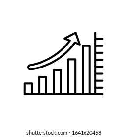 Profit with outline icon vector