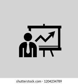 profit presentation vector icon