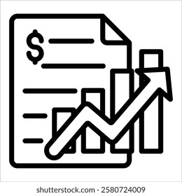 Profit Report Icon Element For Design