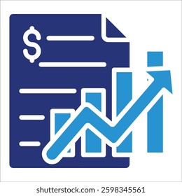 Profit Report Icon Element For Design