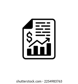 Profit Report icon in vector. Logotype