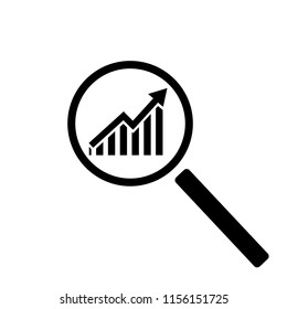 Profit search icon. A simple and original vector illustration.