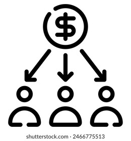 Profit Share icon for web, app, infographic, etc