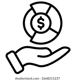 Profit Sharing Icon Element for Design