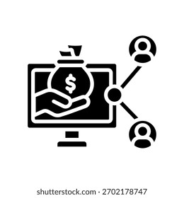Profit Sharing Icon Glyph Vector Illustration