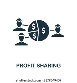 Profit Sharing Icon. Monochrome Simple Business Management Icon For Templates, Web Design And Infographics