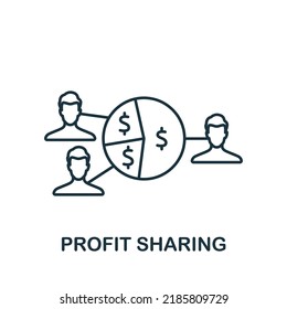 Profit Sharing Icon. Monochrome Simple Business Management Icon For Templates, Web Design And Infographics