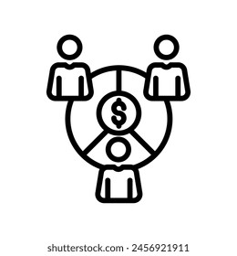 Profit Sharing  icon in vector. Logotype

