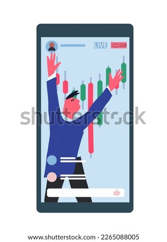 Profit taking concept. Managing positions on capital market concept. Flat design. Isolated on white background