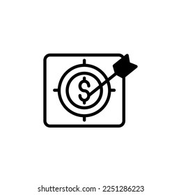 Profit Target icon in vector. Logotype