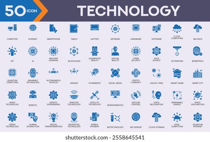 Profit Technology set of icons for Element design
