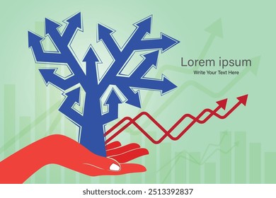 Profit tree vector illustration Template infographic tree