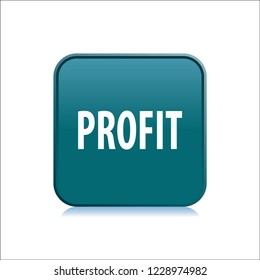 Profit vector button, web design element