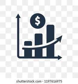 Profit vector icon isolated on transparent background, Profit transparency concept can be used web and mobile