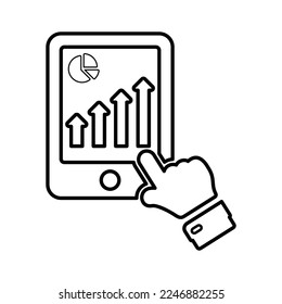 Profit Vector Icon In Line Style