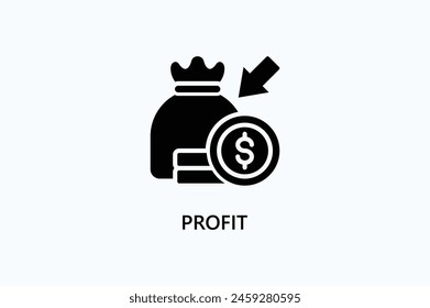 Ilustración De Icono De Vector De Beneficio O Logotipo