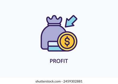 Ilustración De Icono De Vector De Beneficio O Logotipo