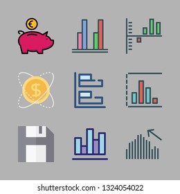 profit vector icon set