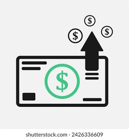 Profit. Vector illustration for business and web sites. With schedule. Money. US Dollar, Pound Sterling, Yen, Euro. Growth.