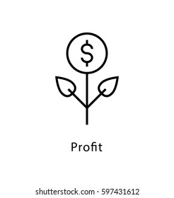 Profit Vector Line Icon 